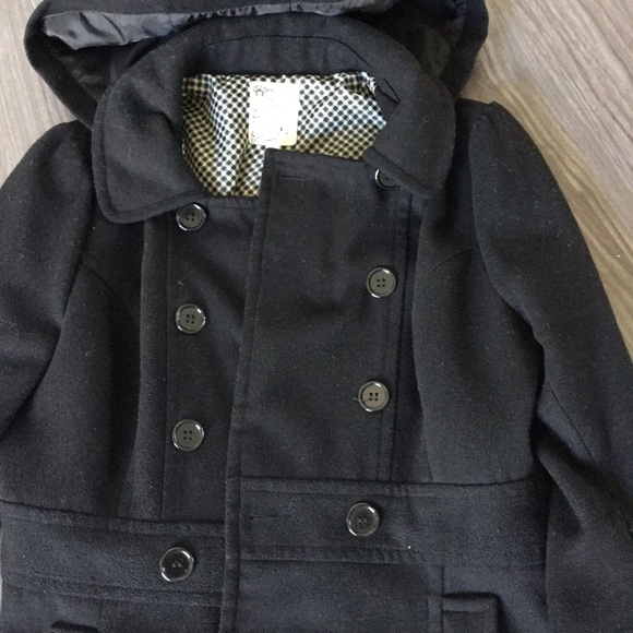 Black pea coat size small - Picture 3 of 5